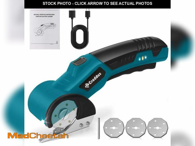 Lot 74-12710858 - Creddux Cordless Electric ScissorsÃ¯Â¼ÅCardboard Cutter Heavy Duty Scissor with 3 Blade, Safety Loc...