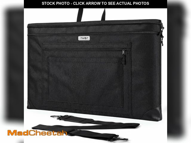 Lot 74-13544660 - JusArt Art Portfolio Bag, 24x36 Foldable Light Weight Portfolio Folder Case with Adjustable Shoulder...