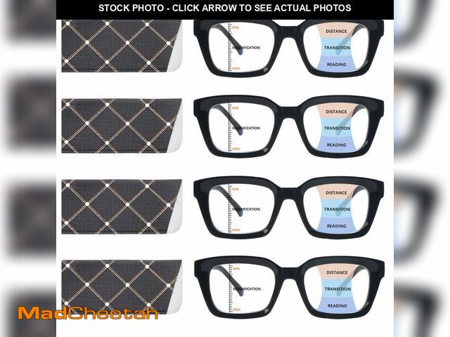 Lot 74-14387425 - ZONLON 4 Pack Progressive Multifocus Reading Glasses for Women Stylish Blue Light Blocking Computer ...