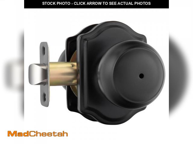 Lot 74-12216233 - goldenwarm Matte Black Door Knobs Interior, Privacy Door Knob for Bedroom &amp; Bathroom, Black Inte...