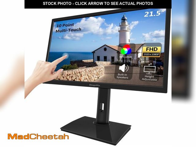 Lot 74-13709006 - 21.5 Inch Touchscreen Monitor FHD 1920x1080P, Height/Pivot/Swivel/Tilt Adjustable PC Touch Display w...