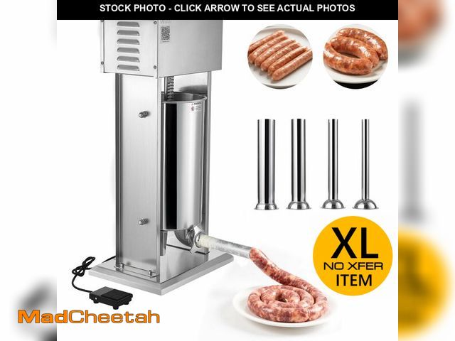 Lot 74-12980483 - VEVOR Electric Sausage Stuffer, 33 LBS / 15 L Vertical Meat Stuffer, Stepless Speed Control and Foot...