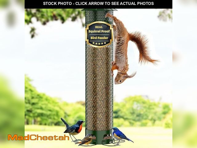 Lot 74-12867484 - Lager Bird Feeder,Metal Squirrel Proof Bird Feeders for Outdoors Hanging 5.5LB Capacity,Easily Beat ...
