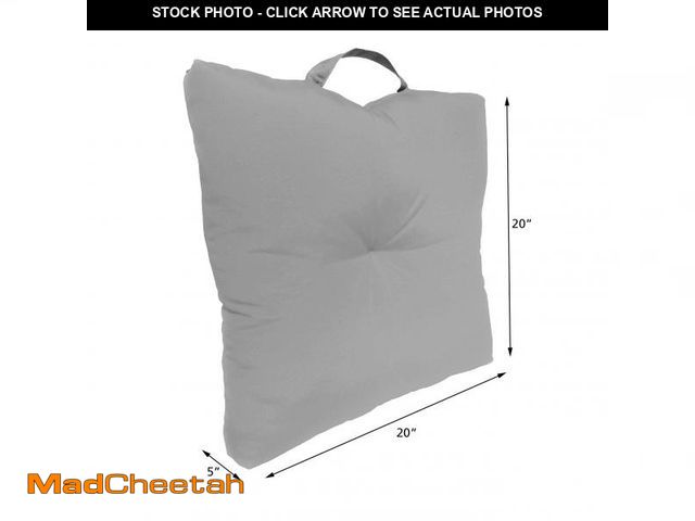 Lot 74-12533063 - Jordan Manufacturing  Tufted Outdoor Floor Cushion (2-Pack) - UNUSED