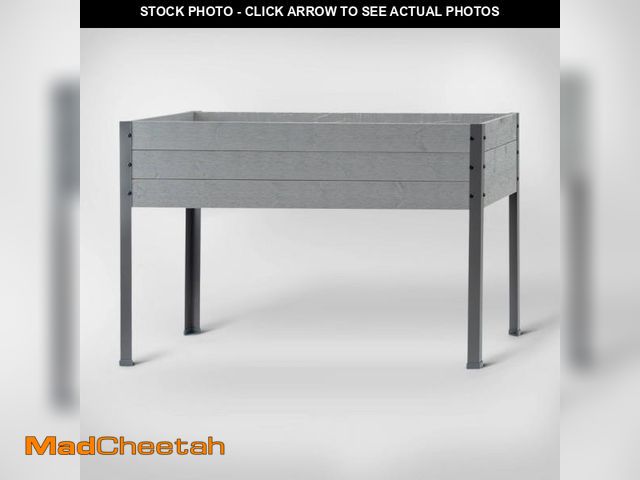 Lot 74-12494653 - CedarCraft Elevated Spruce Planter: Outdoor Garden Bed, Weather-Resistant, 21"x47"x30", Rectangular ...