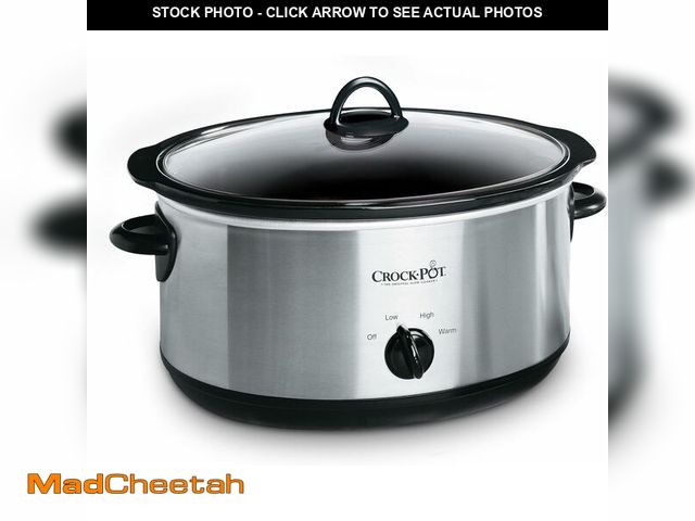 Lot 74-13583068 - Crock-Pot 7 Quart Oval Manual Slow Cooker, Stainless Steel (SCV700-S-BR), Versatile Cookware for Lar...