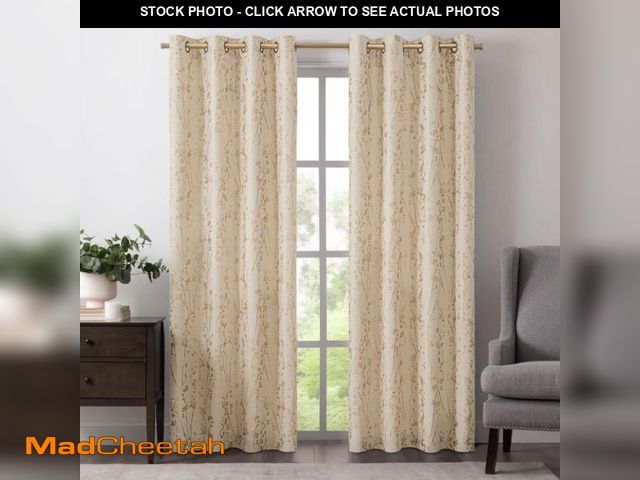 Lot 74-12405085 - Unbranded Meadow Linen Floral Grommet Room Darkening Curtain - 50 in. W x 63 in. L - UNUSED