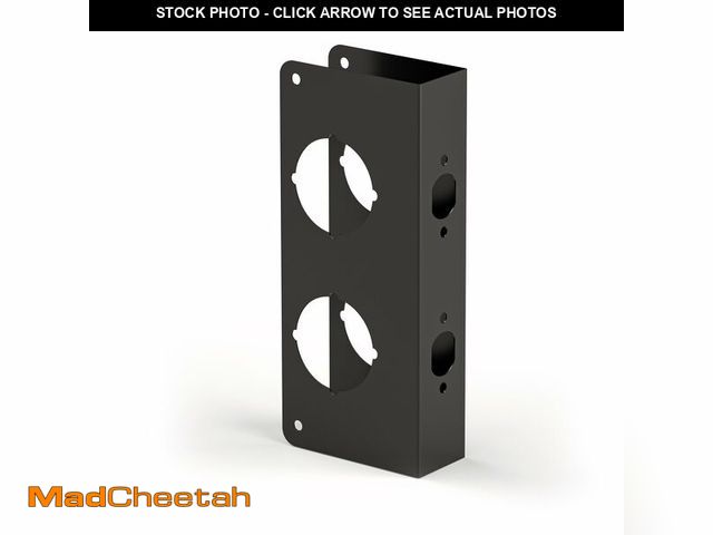 Lot 74-12700034 - Door Knob Reinforcement Plate, Matte Black, Fits 1-3/8" Doors, 2-3/4" Backset, Door Lock and Door Kn...