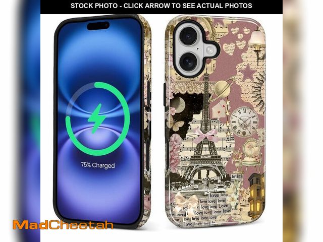 Lot 74-14155355 - Zeggi Case for iPhone 17(Compatible with MagSafe), Soft TPU+Hard Acrylic 2-in-1 Glossy Phone Cover f...