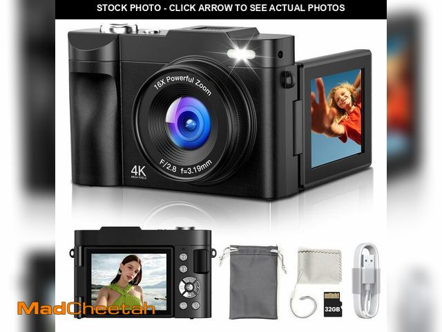 Lot 74-14266328 - Digital Camera 4K for Photography Vlogging: 50MP Cameras for Video - 16X Zoom Photo Camera Gifts for...