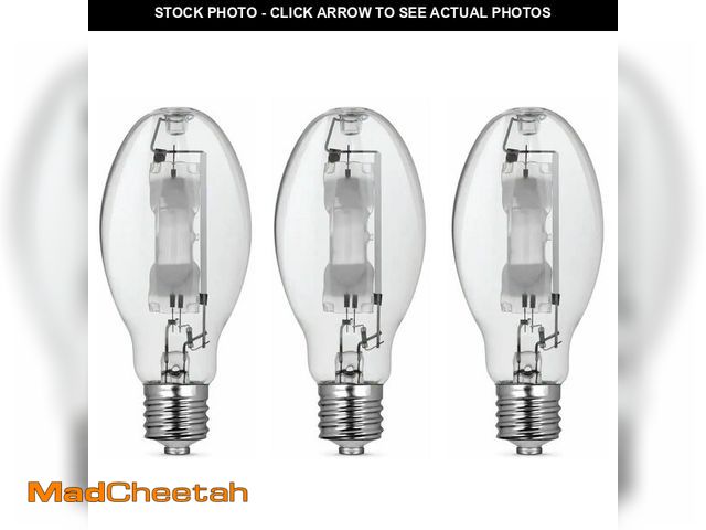 Lot 74-12710061 - Bluex Bulbs (3 Pack MH400/U/MOG 400W Metal Halide Bulb Mogul Base (E39) - ED28 Clear M59/E HID Lamp ...