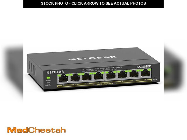Lot 74-14591336 - NETGEAR 8 Port PoE Gigabit Ethernet Easy Smart Managed Switch (GS308EP) - UNUSED