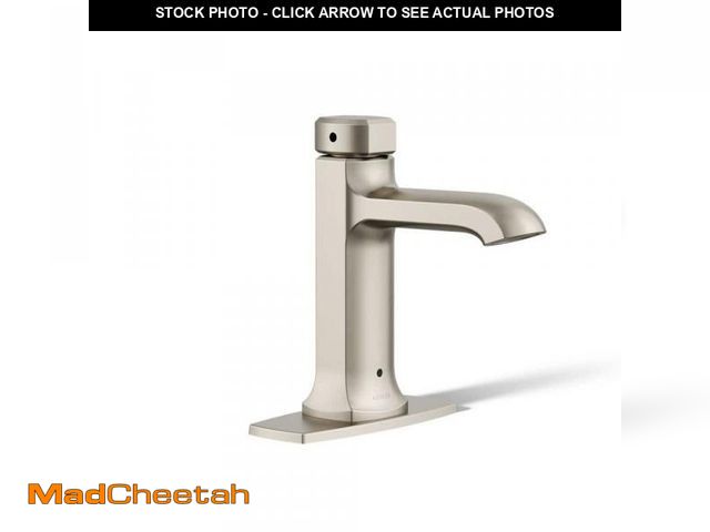 Lot 74-12251470 - KOHLER Rubicon Battery Powered Touchless Single Hole Bathroom Faucet in Vibrant Brushed Nickel - UNU...