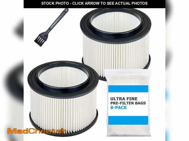 Lot 74-12968173 - 2 Pack 17810 Filters Replacement for Craftsman 3 to 4 Gallon General Purpose Wet Dry Vacuum, Part# 9...