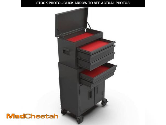 Lot 74-12406045 - Hyper Tough 20-Inch Heavy Duty Steel Tool Chest  400 Lbs Capacity  Black - UNUSED