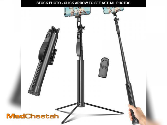 Lot 74-12312668 - Selfie Stick Travel Tripod for Cell Phone with Remote Control and Phone Holder, Extendable Selfie St...