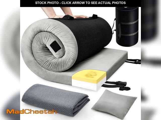 Lot 74-12244841 - Willpo CertiPUR-US Memory Foam Camping Mattress with Travel Bag and 2 Interchangeable Covers, Lightw...