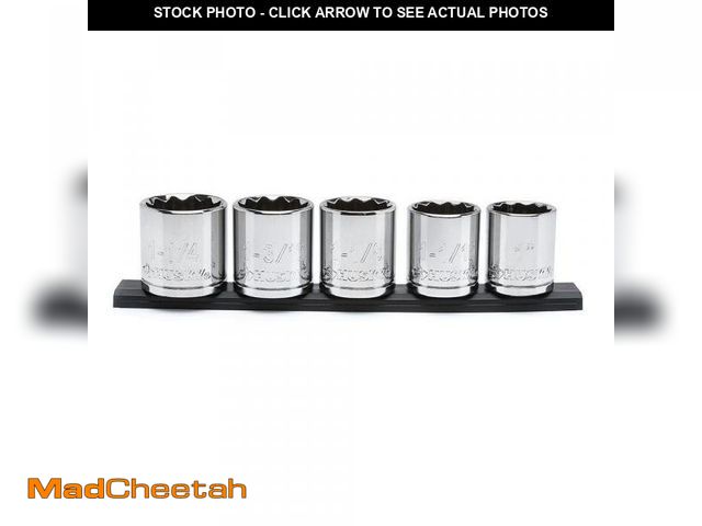 Lot 74-12492070 - Husky 1/2 in. Drive SAE Large Socket Set (5-Piece) H2DSAE5PC - UNUSED