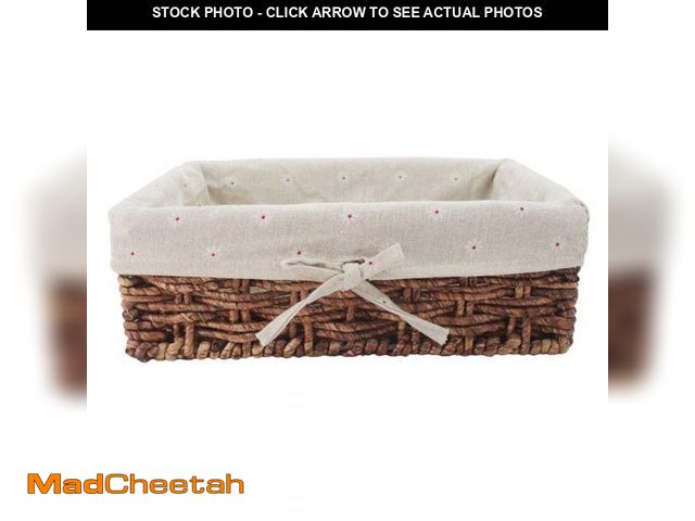 Lot 74-12116835 - Kingwillow, Storage Basket, Natural Corn leaves Storage Bins,Rectangular Basket,Arts and Crafts. - U...