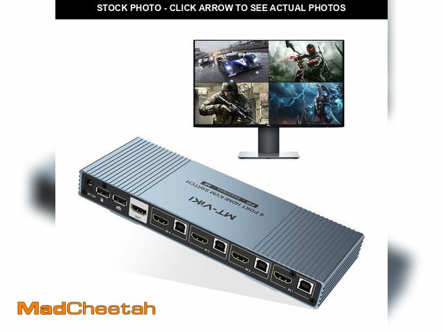 Lot 74-13572443 - MT-VIKI 4K Quad HDMI KVM Multiviewer 4x1 w/PIP POP, Support ONE Set of Keyboard/Mouse/Monitor Contro...