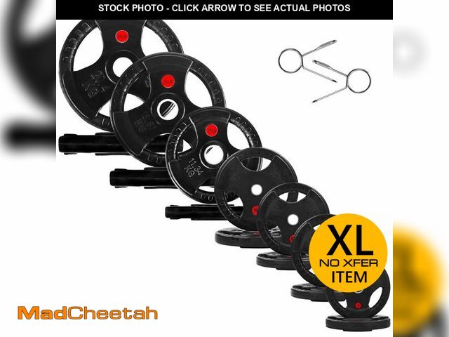 Lot 74-13012603 - Fitvids 2 Inch Olympic Barbell Weight Plates Set, 255 LB(2.5-45 LB) Barbell Weight Set for Home Gym ...