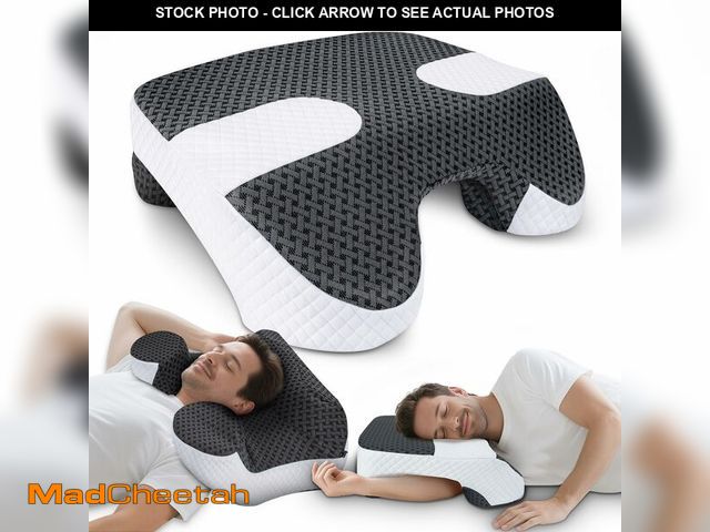 Lot 74-13564290 - SAHEYER Side Sleeper Pillow with Arm Holes, 2 in 1 Shoulder Relief System for Rotator Cuff Pain, Mem...