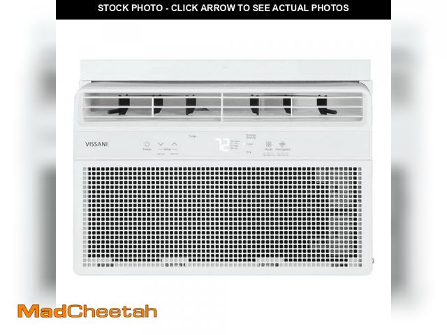 Lot 74-12184761 - Vissani 5,000 BTU 115-Volt Window Air Conditioner 150 sq. ft. Rooms with Remote in White - UNUSED