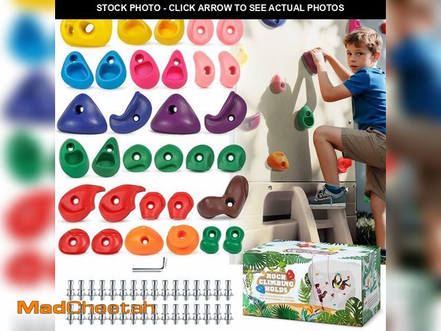 Lot 74-14273267 - TOPNEW 32 Rock Climbing Holds Multi Size for Kids, Adult Rock Wall Holds Climbing Rock Wall Grips fo...
