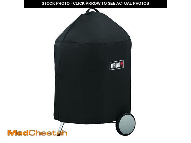 Lot 74-12465477 - Weber Premium 22 in. Charcoal Grill Cover in Black - UNUSED