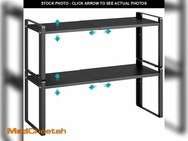 Lot 74-13947543 - Astrorhine 2 Pack Expandable Cabinet Organizer Shelves, 88lbs High Weight Capacity, Stackable Heavy-...