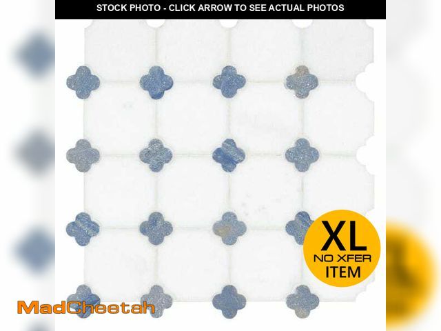 Lot 74-12661775 - MSI Azula Floret 12 In. X 12 In. X 0.38 In. Polished Marble Mesh-Mounted Mosaic Floor And Wall Tile ...