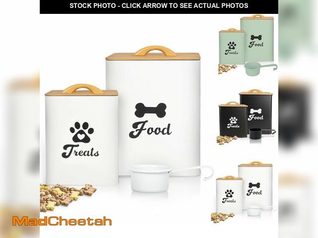 Lot 74-14207839 - Dekosilave Dog Treat Container 2PCS, Dog Food Storage Container with Lids Airtight, Dog Treat Jars f...