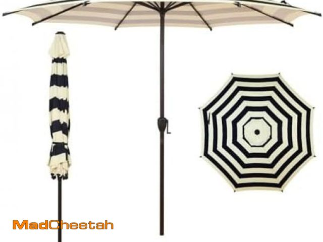 Lot 74-12420245 - 9FT Lyon Outdoor Patio Umbrella Outdoor Table Umbrella with Push Button Tilt and Crank Market Umbrel...