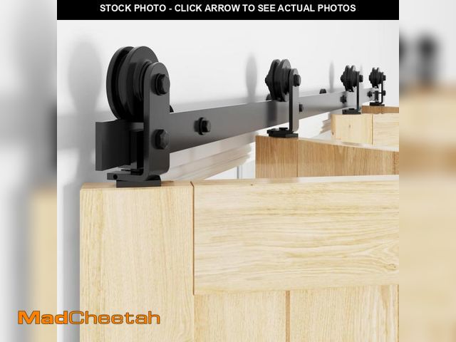 Lot 74-12044681 - WINSOON Bifold Door Hardware 96 inch: Bi fold Heavy Duty Bifold Barn Door Hardware Kit - 96" Sliding...