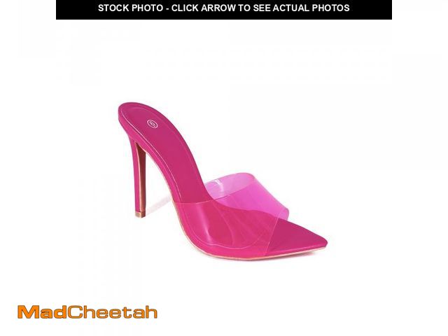 Lot 74-12220636 - Shion ShaaYii Women Clear Pointed Toe Sandals Stiletto Heels Transparent Strap High Heels Slip on Mu...