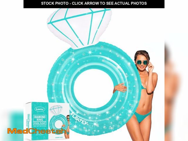Lot 74-12453428 - Floatey Bachelorette Party Decorations - XtraLarge Diamond Ring Pool Float | Shiny Glitter Conffetti...