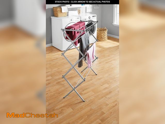 Lot 74-12527923 - Mainstays Functional and Energy Saving Oversized Collapsible Steel Closets Clothes Drying Rack, Silv...