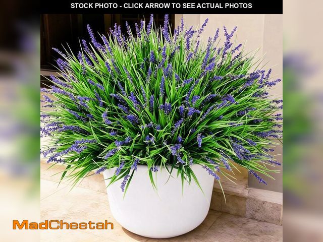 Lot 74-13961796 - Ivydale 20PCS Artificial Plants Fake Flowers Monkey Grass for Outdoors,UV Resistant Realistic Purple...