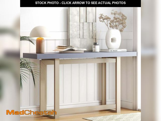 Lot 74-14070773 - Ktaxon 59â Modern Console Table, Entryway Table Storage Cabinet, Heavy-Duty Hall Table for Foyer &...