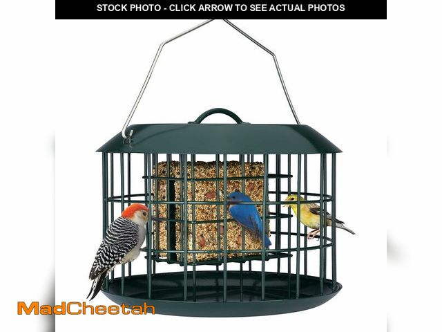 Lot 74-14336073 - Kingsyard Squirrel Proof Suet Feeder, Cage Bird Feeders for Outdoors Hanging, All Metal, Double Suet...