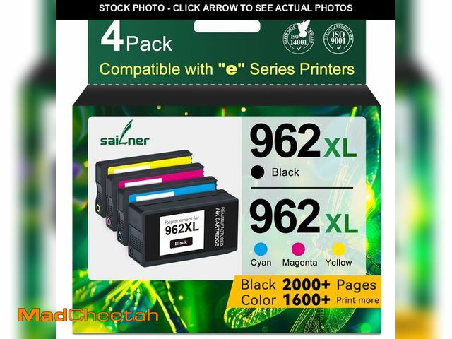 Lot 74-12432258 - 962XL Ink Cartridges for HP 962XL Ink Cartridges Combo Pack Work for HP Officejet Pro 9015e 9010 902...