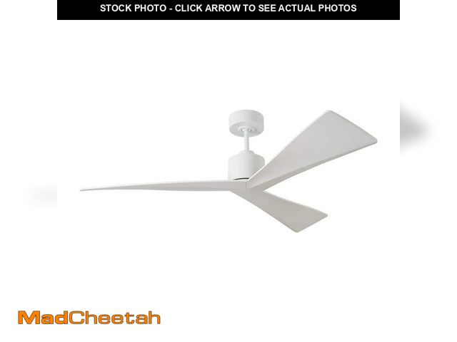Lot 74-12580742 - Generation Lighting Adler 52 in. Indoor/Outdoor Matte White Ceiling Fan with Sloped White Blades, DC...