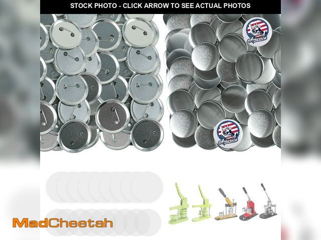 Lot 74-12606160 - Onemorello 200 Sets Button Maker Supplies, 58mm / 2.28 inch Button Supplies Buttons Parts, (Approx. ...