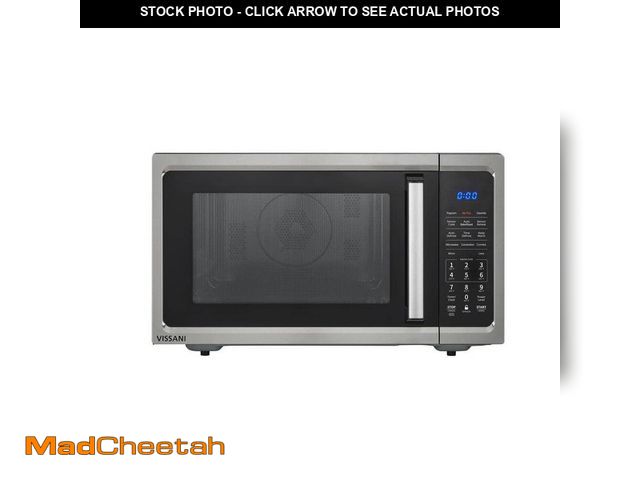 Lot 74-12989617 - vissani 1.5 cu. ft. 1000-Watt Countertop Microwave Stainless Steel with Air Fry and Sensor Cook - UN...