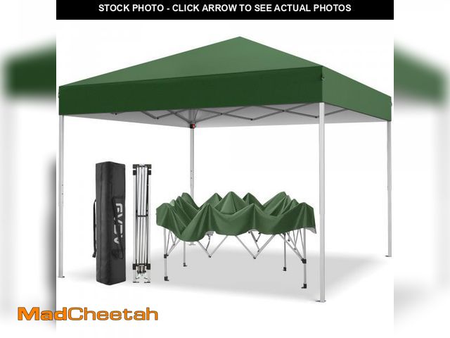 Lot 74-12481842 - GVDV Canopy Tent, 10x10 ft Easy Pop up Outdoor Canopy Tent, Portable Straight Leg Gazebo Instant Can...