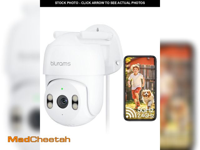 Lot 74-11547452 - blurams 2K Security Camera Outdoor, 360degree PTZ Cameras for Home Security Outside with Motion Dete...