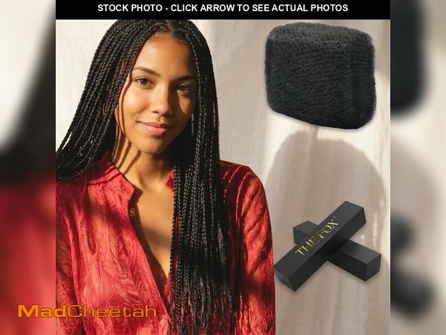Lot 74-14481614 - The Fox Afro Kinkys Bulk Human Hair for Braiding (22", Natural Color, 50g) - UNUSED
