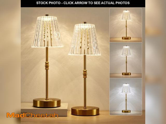 Lot 74-12120515 - SAIWEYA Cordless Table Lamp, 2500mAh Rechargeable Battery Operated Portable Lamp, Dimmable+3 Colors ...