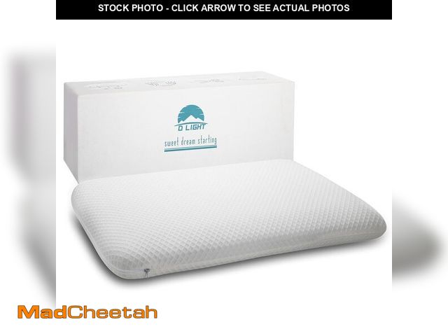 Lot 74-14146607 - DLIGHT BD Ultra Slim 2.7" Stomach Sleeping Gel Infused Memory Foam Pillow- Ultra Thin and Flat Desig...