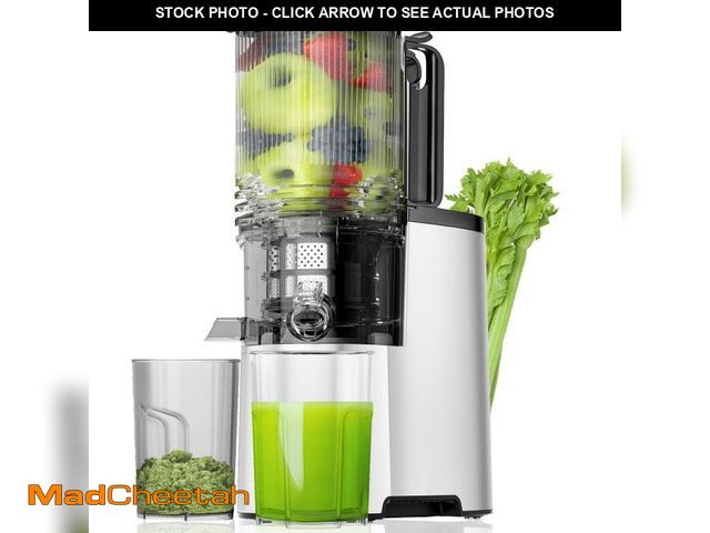 Lot 74-12048399 - Cold Press Juicer, 5.8" Wide Feed Chute Juice Extractor Machine with 400W, High Juice Yield, Slow Ma...